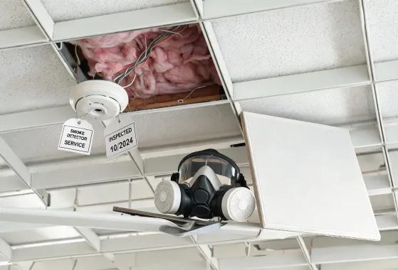 Respirator kit for dusty ceiling work